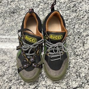 Gucci x Sega Mesh Suede Calfskin Removable Crystals Flashtrek Sneaker